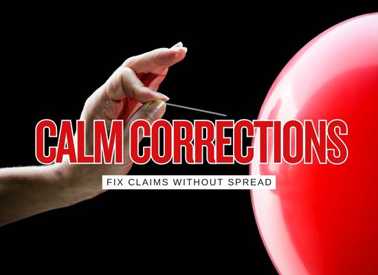 Fixing Wrong Claims Without Feeding the Fire